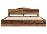 Bed Frame with Headboard Old Wood 200 x 200 cm Solid Pine Wood 3413270