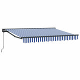 Manual Retractable Awning Blue and White 2.5 x 2 m 3420363