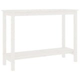 Console Table White 110x40x80 cm Solid Wood Pine 822283