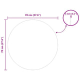 Wall Mirror Round 70 cm Tempered Glass 42023016