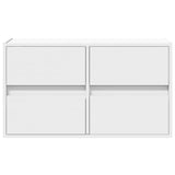 TV Wall Cabinet with LED Lights White 80x31x45 cm 852285