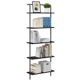 Bookshelf 5-Tier 60 x 24 x 168 cm Engineered wood Black Oak 879965