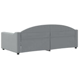 Day Bed without Mattress Light Grey 90x190 cm Single Fabric 354196