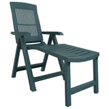 Sun Lounger Green Plastic Standard Foldable Sun Lounger 364706