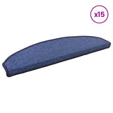 Self-adhesive Stair Mats 15 pcs Blue 80 x 24.5 x 3.5 cm 42038642