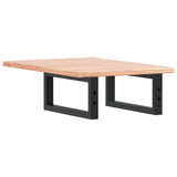 Basin Shelf Wall Mounted Steel and Solid Wood Oak 3302555