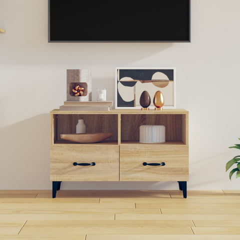 TV Cabinet Sonoma Oak 80x36x50 cm Engineered Wood 812594