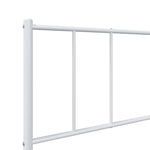 Metal Bed Frame without Mattress with Footboard White 90x200cm 352540