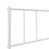Metal Bed Frame without Mattress with Footboard White 90x200cm 352540