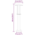 Outdoor Floor Lamps 3pcs Silver 60 cm Stainless Steel 4006350