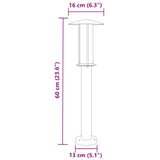 Outdoor Floor Lamps 3pcs Silver 60 cm Stainless Steel 4006350