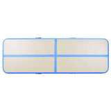 Inflatable Gymnastics Mat with Pump 800x100x10 cm PVC Blue 91928