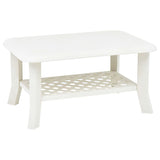 Coffee Table White 90x60x46 cm Plastic 48793