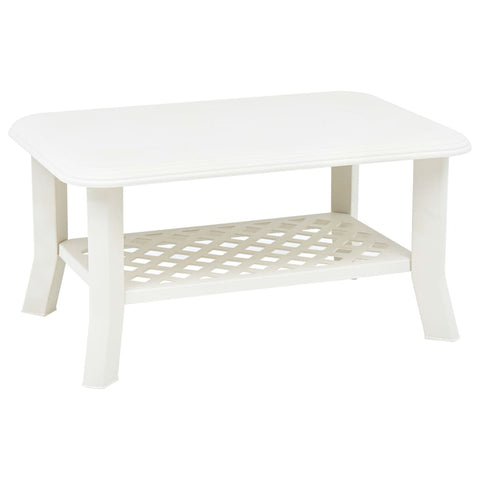 Coffee Table White 90x60x46 cm Plastic 48793