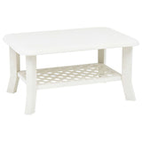 Coffee Table White Plastic 90x60x46 cm Durable Coffee Table 48793