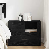 Bedside Cabinet Black Oak 35 x 60 x 50 cm Engineered Wood 881089