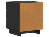 Bedside Cabinet Black 43 x 41 x 66.5 cm Engineered Wood 893866