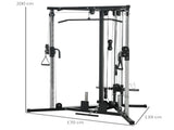 Home Gym Machine, Multifunctional Gym Equipment with High and Low Pulleys, Pull Up Bar, 15-Position T3398P349230