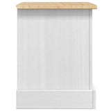 Bedside Table Corona White 53 x 39 x 47 cm Solid Pine Wood 42021188