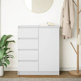 Sideboard with Drawers White 71x35x84 cm Engineered Wood 861580