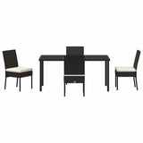 Garden Dining Set 5 pcs Cream Powder-Coated Steel 3379222