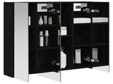 Bathroom Mirror Cabinet Black Oak 70 x 14.5 x 70 cm 889088
