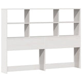 Bookcase Bed without Mattress White 120x200cm Solid Wood Pine 3322470