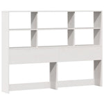 ZNTS Bookcase Bed without Mattress White 120x200cm Solid Wood Pine 3322470