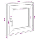 Basement Window RISOR 55 x 55 cm PVC and Glass 42047836