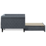 Daybed with Trundle without Mattress Dark Grey 90x190 cm Single 3197862