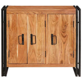 Sideboard with Doors Brown Solid Acacia Wood and Metal 4104749