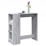 ZNTS Bar Table with Racks Grey Sonoma 101x40x103.5 cm Engineered Wood 854369