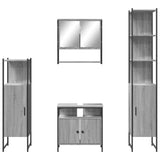 4 Piece Bathroom Furniture Set Grey Sonoma Engineered Wood 3214708