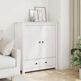 Highboard White 83x41,5x100 cm Solid Wood Pine 823515