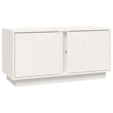 TV Cabinet White 80x35x40.5 cm Solid Wood Pine 814470