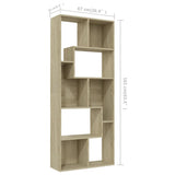 Book Cabinet Sonoma Oak 67x24x161 cm Engineered Wood 801880