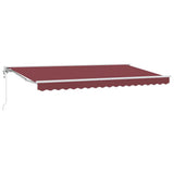 Retractable Awning Burgundy 400 x 200 cm Polyester and Metal 3329812
