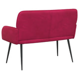 2 Seater Sofa with Metal Legs 2-Seater Wine Red Velvet 42051022