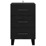 Bedside Cabinet Black Oak 40 x 40 x 66 cm Engineered Wood 882145