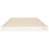 Bed Frame White Solid Pine Wood Single Durable Bed Frame 823480