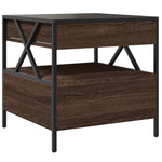 ZNTS Coffee Table with Infinity LED Brown Oak 50x50x51 cm 847716