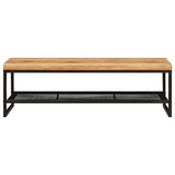 Coffee Table Brown and Black 110 x 55 x 35 cm Solid Mango Wood 4104608