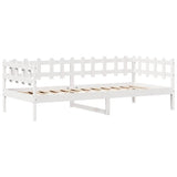 Daybed with Drawers without Mattress White 90x190 cm Single Solid Wood 3302137