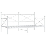 Day Bed without Mattress White 100x200 cm Steel 4104684