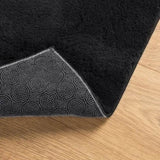 Rug HUARTE Short Pile Soft and Washable Black 120x120 cm 375113