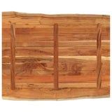 Table Top 100x80x3.8 cm Rectangular Solid Wood Acacia Live Edge 370652