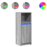 Sideboard with LED Grey Sonoma 38x34x100 cm Engineered Wood 852171