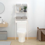 Toilet Rack White 63.5x32x179 cm Solid Wood Pine 824654