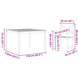 Garden Dining Set 3 pcs Brown Solid Acacia wood 3375658