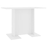 ZNTS Dining Table White 110x60x75 cm Engineered Wood 800243